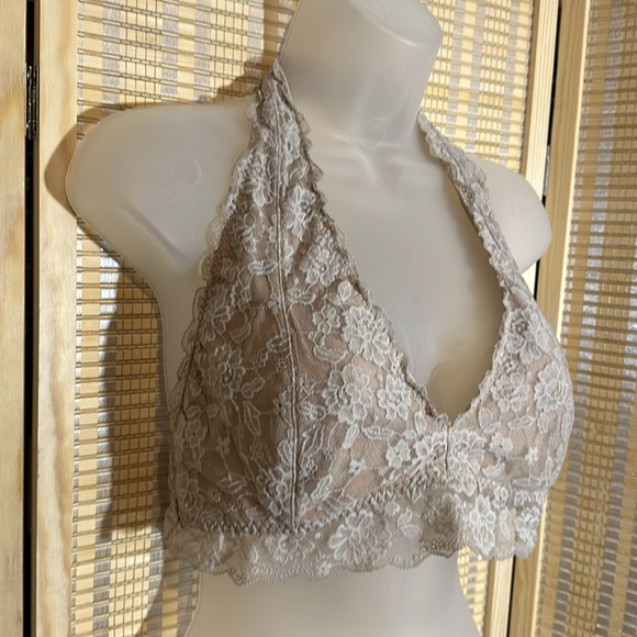Gilly Hicks Beige/tan Lace Halter Top Bralette 2XL - Picture 3 of 16